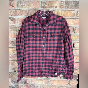 Carhartt Women's Buffalo Plaid Relaxed Fit Flannel Shirt Top Shacket Size S